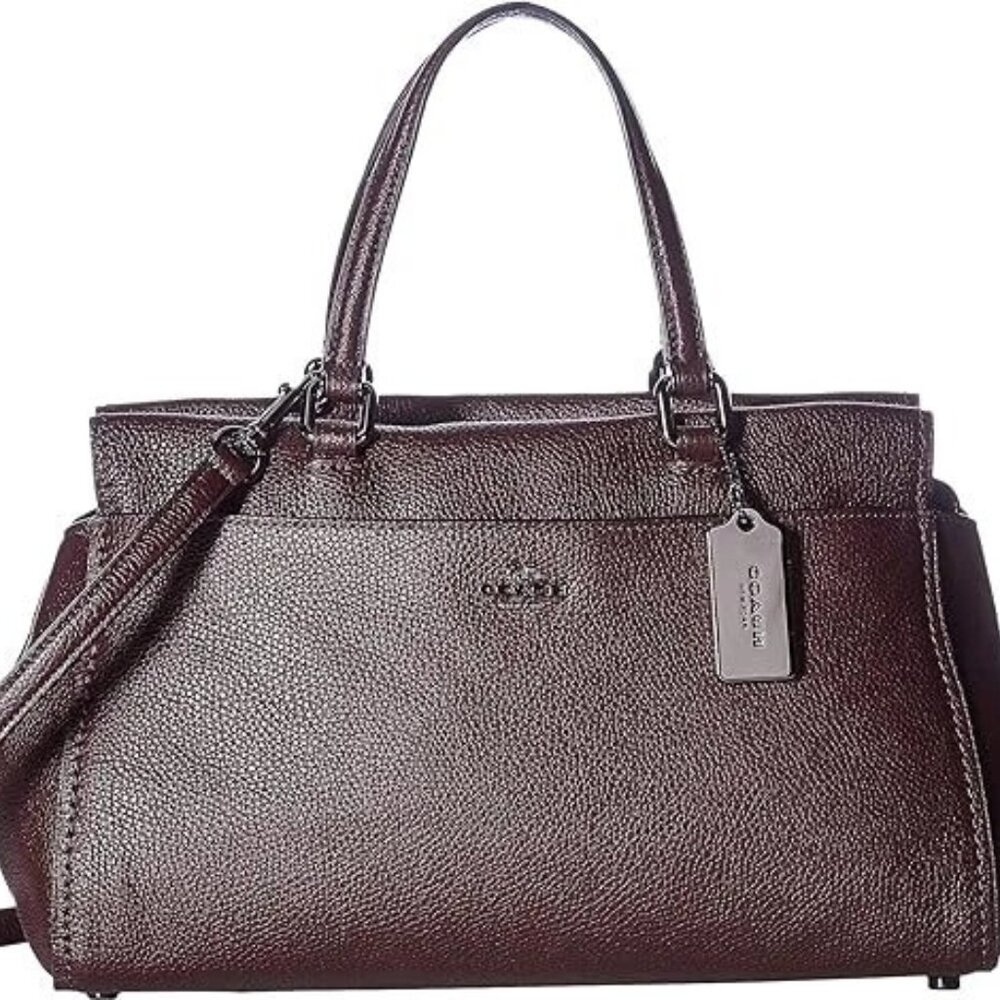 Euc Coach Fulton Oxblood Leather Shoulder Bag Purse